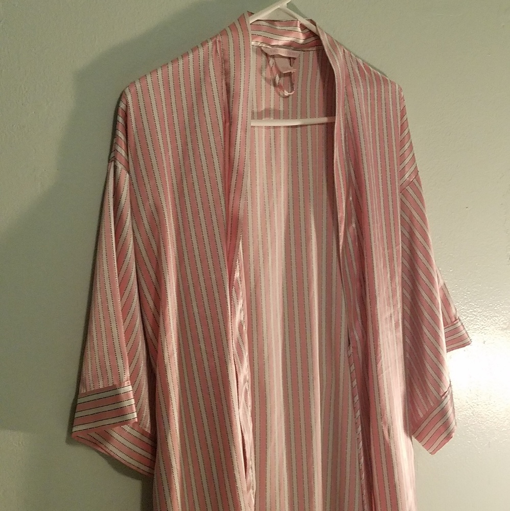 Pink & White Stripped Victoria Secret Robe
